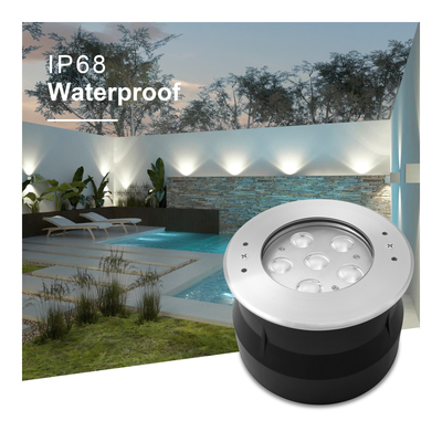 24 Volt 6W 12W Roestvrij Staal 316 LED Onderwaterlamp met Koel Wit met Kunststof Montagehuls voor Zwemvijver