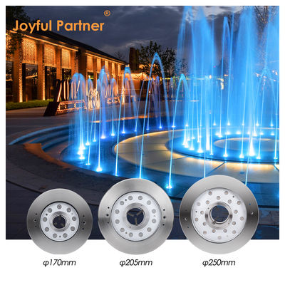 LED Water Jet Fountain Lights Outdoor Waterproof Stainless Steel RGB DMX Round Ring