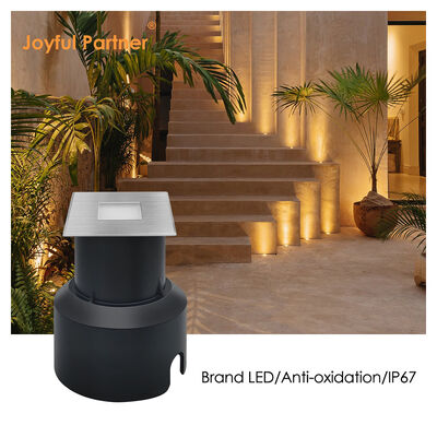 IP67 LED-verlichting in de grond 1W 2W 3W ingedrukt licht Vierkante SS-dekmantel