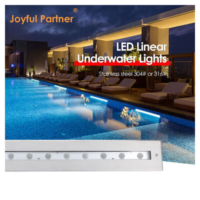 Onderwater Lineaire Licht Rechthoek Vorm Met Asymmetrische Straal IP68 SS316L Materiaal