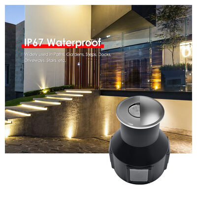 LED Ondergrondse Verlichting 3W AC 85-265V 1/2/3/4 Zijden DIA55MM*H55MM Optische Lens Met 0.5M Stroomkabel