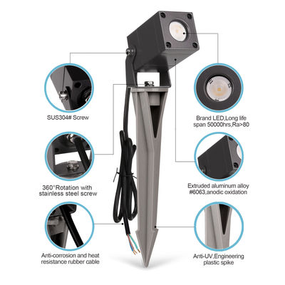 Square Tree LED Garden Spot Light Waterdicht IP65 Aluminium Buitengraslamp Met CE-certificering