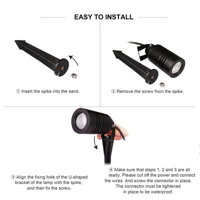 Waterdichte LED buitenlandschildwerpers IP66 14W COB Tuin Spike Lampen