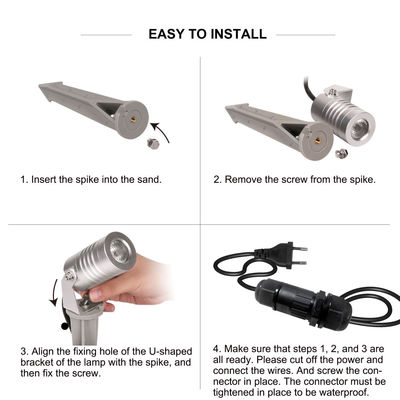 Warm wit 3W Outdoor Spike Spotlights IP65 LED Landschap Tuin Tuin Lampen