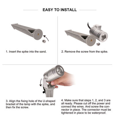 Waterdicht IP65 Aluminium LED Tuin Spot Light Warm White Outdoor Spike Lighting
