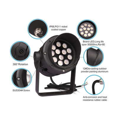 Hoge helderheid Ronde buiten RGB LED-spotlights IP65 LED Landschapsboom