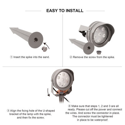 Aluminium legering LED Tuin Spot Light IP65 Waterdicht Outdoor Lawn Spotlight