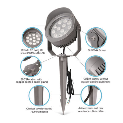 DMX512 Kleurrijk Buiten LED Boomlicht 12W 24W 36W IP65 Rgb Spike Lights