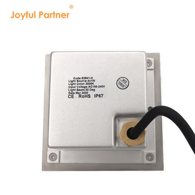 12VDC vierkant ondergrondse lamp IP67 4W 8W 125*125MM roestvrij staal DMX RGBW4in1