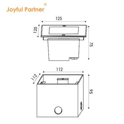 Vierkante LED ondergrondse lamp Originele CREE/OSRAM LED 4W 8W IP67 CE RoHS voor landschapspad