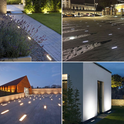 Lineaire LED inground up licht 12W DMX512 roestvrij staal voordek vloer ingedrukt