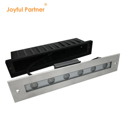 IP67 Waterdicht Lineair Inground Light SS Cover Warm White 12W DMX512 Roestvrij staal Front Cover