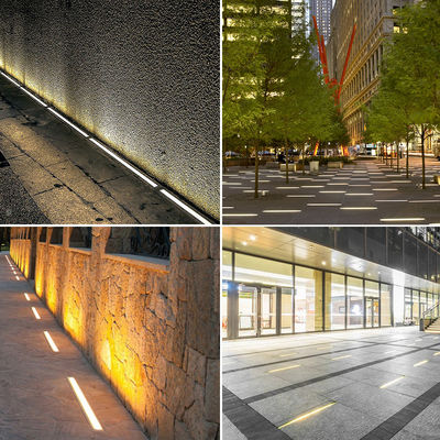 Inground lineair led licht 1 meter lengte 24W 48W IP67 DMX-besturing voor buitentuin