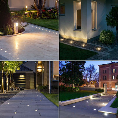 LED ondergrondse lampen roestvrij staal 1W 2W AC/DC 2700K-6000K DIA38MM Met bevroren glas