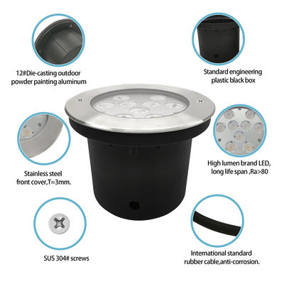 Buitenshuis verzonken hoogvermogen 9W LED ondergrondse ondergrondse lamp