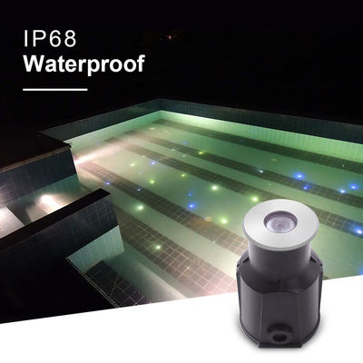 Mini ingebouwde 1W 2W LED ondergrondse zwembad licht IP68 3000k 12V / 24V DC
