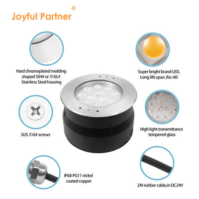 Waterdicht RGB LED zwembad licht DMX512 Controle 24V Wit12W 24W RGB IP68