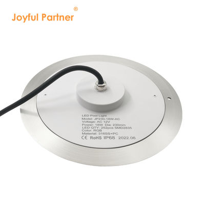 Waterdicht PAR56 LED zwembad licht 316 SS ABS behuizing Ultra Thin 7.5mm Hars gevulde muur gemonteerd 230MM 18W 25W DC AC12V