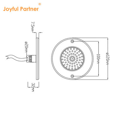 6W LED PAR56 zwembad licht Ultra Thin PC materiaal Wand gemonteerd zwembad lichten