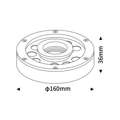 9W 18W 27W RGB onderwater fontein spuitstuk ring licht 24VDC RGB kleur voor onderwater toepassing