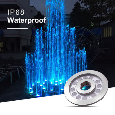 LED fontein ring licht IP68 24W roestvrij staal onderwater licht