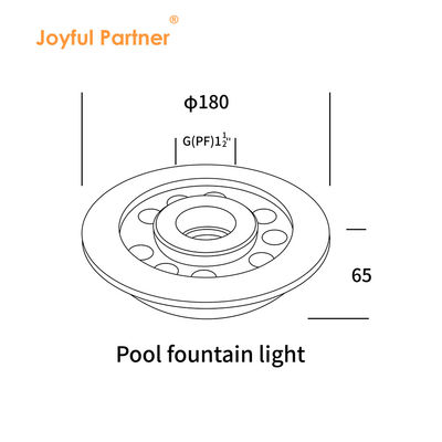 LED fontein ring licht IP68 24W roestvrij staal onderwater licht