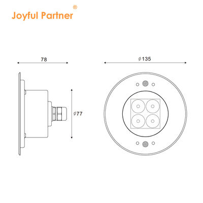 LED zwembad onderwaterlicht 316 roestvrij staal 2700K - 6500K CEM goedgekeurd