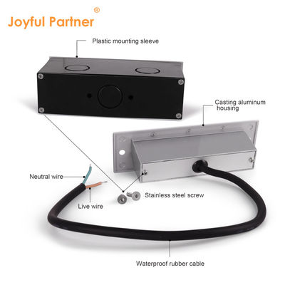 Rectangle 220V 5W LED wandpakket lichten IP65 3000K Buitenwandverlichting