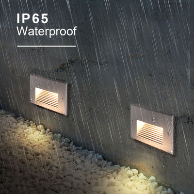 Vierkante IP65 LED ingebouwde wandlamp 12V 24V Warm wit LED trappenwandlamp