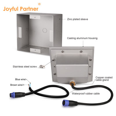 LED Inbouw Wandlamp IP65 Waterdicht Vierkant 12V 220V Spanning Aangepast Ontwerp Voor Trap