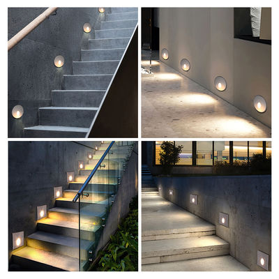 Slimme LED wandlamp IP65 Aluminium Lichaam vierkant DC 24v 1w 2w 3w LED traplamp Voor gang