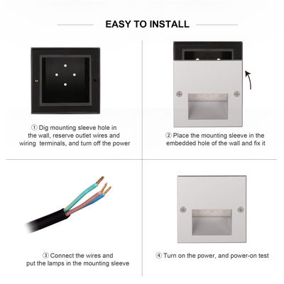 Hoogspannings-LED-stappenverlichting IP65 waterdicht Buitenwandverlichting