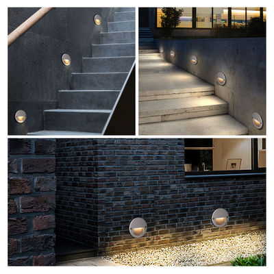 Aluminium Buiten LED Staplicht IP65 Ronde Hoofdplaat Vierkante Sleeve Wand Trap
