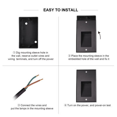 SMD 6W LED ingebouwde wandlamp IP65 begraven vloerlamp Buiten LED-stappenlampen