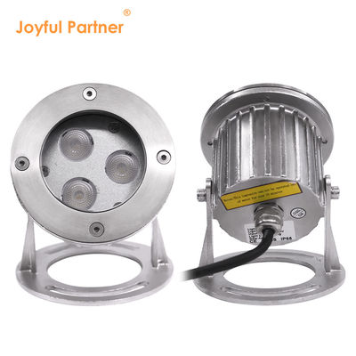 IP68 RGB LED Underwater Spot Light Roestvrij staal 316L DC24v 3*2w LED Warm White met montagebasis
