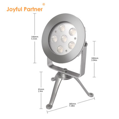 RGBW LED onderwater spotlight 24V DC roestvrij staal 316 DMX512 Controller