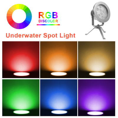 Kleurrijke RGBW waterfontein LED-lichten DMX-controle roestvrij staal onderwaterlicht