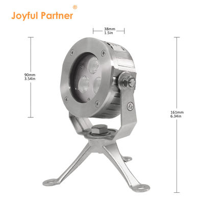 Hoogwaardig DC24V Control 304 roestvrij staal DMX512 RGBW IP68 12w LED Underwater Light