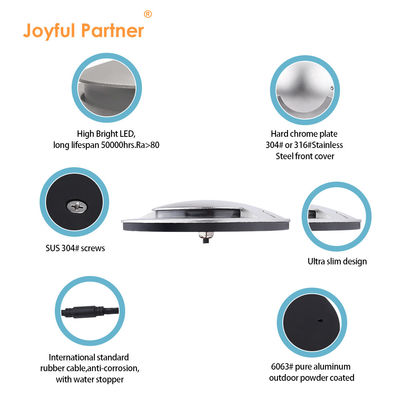 Buiten LED Walkover lichten IP67 Diameter 70mm 3W oppervlak gemonteerde lamp ingebouwde LED lichten met twee jaar garantie