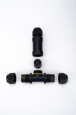 IP68 T-type waterdichte aansluiting 3 kanaal 3 polen kabel aansluiting buiten