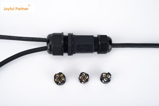 1 in 2 Out Zwart IP68 Quick Connector Waterdicht Ondergrondse Kabel Junction Box