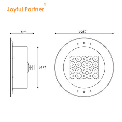Zwembad Onderwater licht 20W IP68 316 roestvrij staal met DMX-besturing