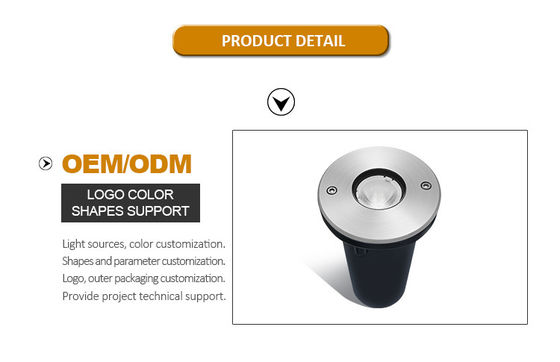 LED inground begraven lamp IP67 1W 3W DIA67MM DC24V vloer ingedrukt waterbestendig voor buitentuin