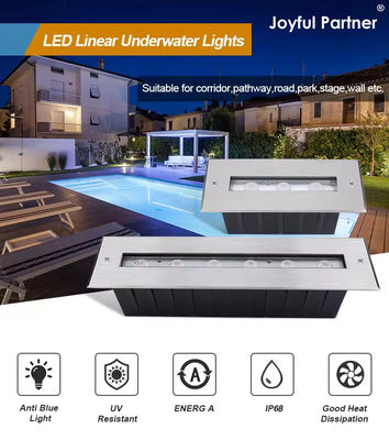 SS316L Onderwaterlicht Lijnlicht Poollicht Warm wit LED Ondergrondse lamp