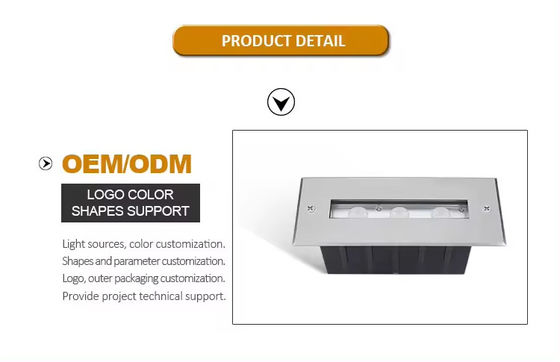 SS316L Onderwaterlicht Lijnlicht Poollicht Warm wit LED Ondergrondse lamp