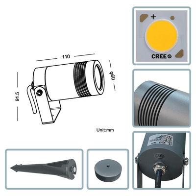 IP65 LED Landschapslicht 10W 2700k 3000k Architecturale Lamp Fecade Tuinverlichting Met Basis Of Spike