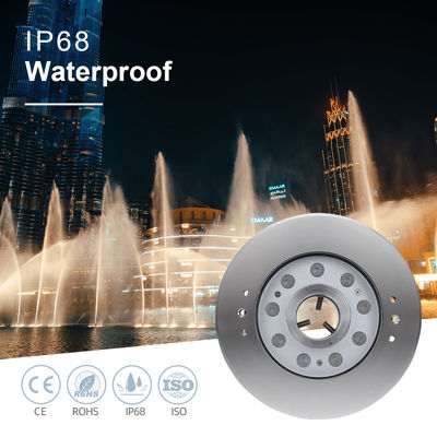 Onderwater fonteinlamp IP68 9W RGB roestvrij staal 316 voor muziekfontein
