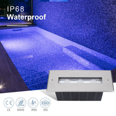 IP68 zwembad licht 3W 6W RGB enkelkleurig onderwater lineair wandwasser Licht met plastic bevestigingsmouw