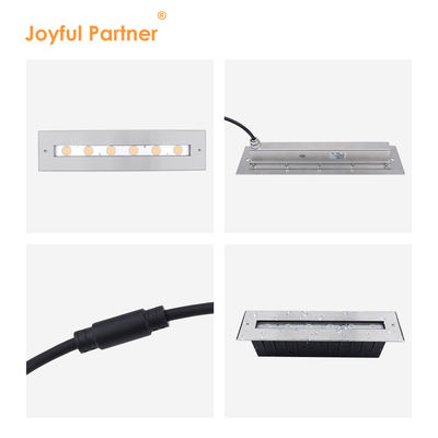 Nieuwe rechthoekige heldere asymmetrische straal IP68 SS316L onderwater licht LED onderwater licht lineaire inground licht muur werd