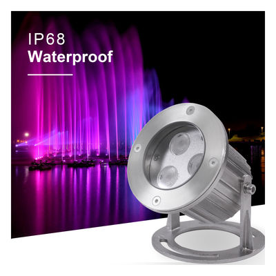LED onderwater spot lichten 3x2W RGBW 4in1 roestvrij staal 316SS IP68 straalhoek 60 graden 12 volt